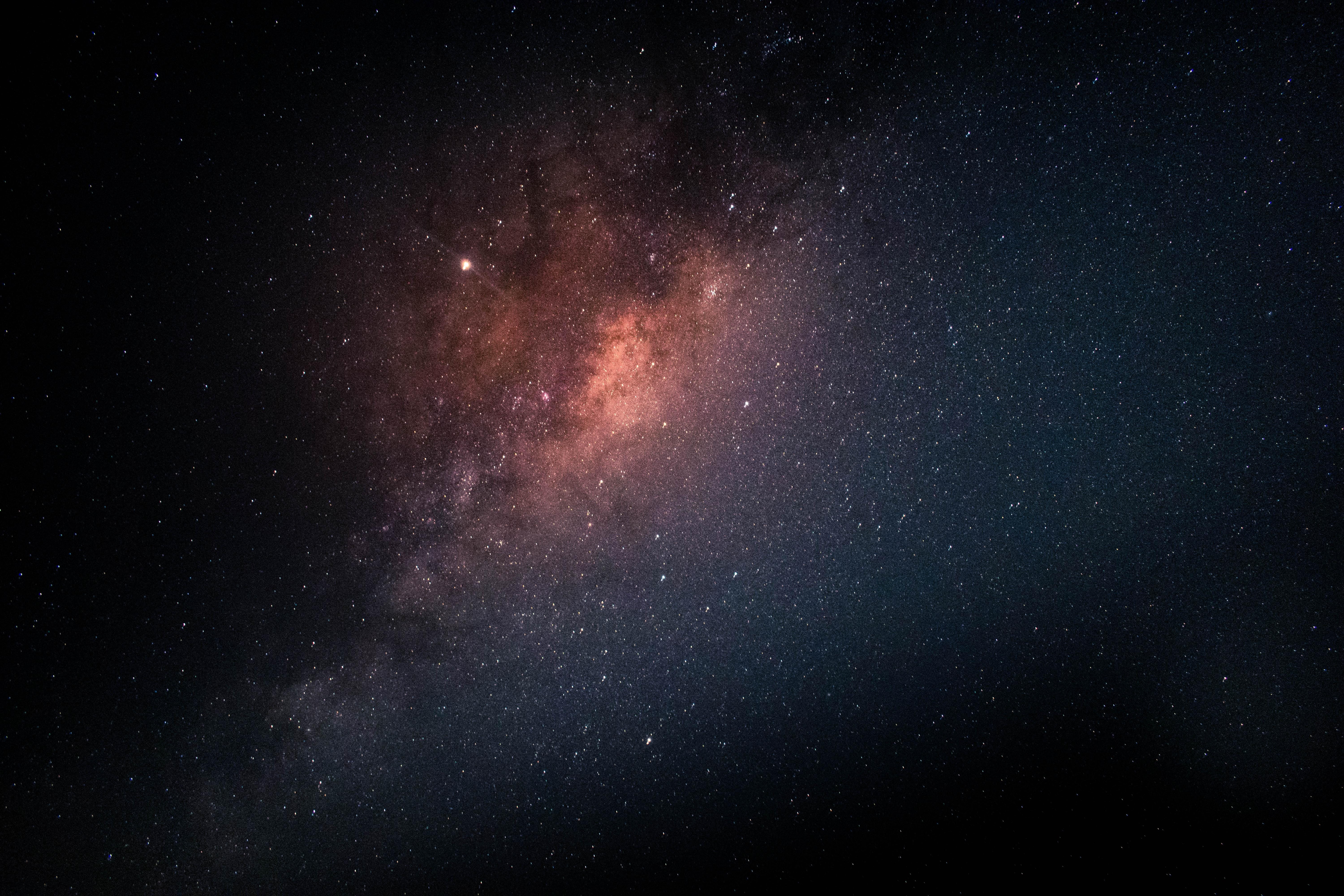 A person stargazing